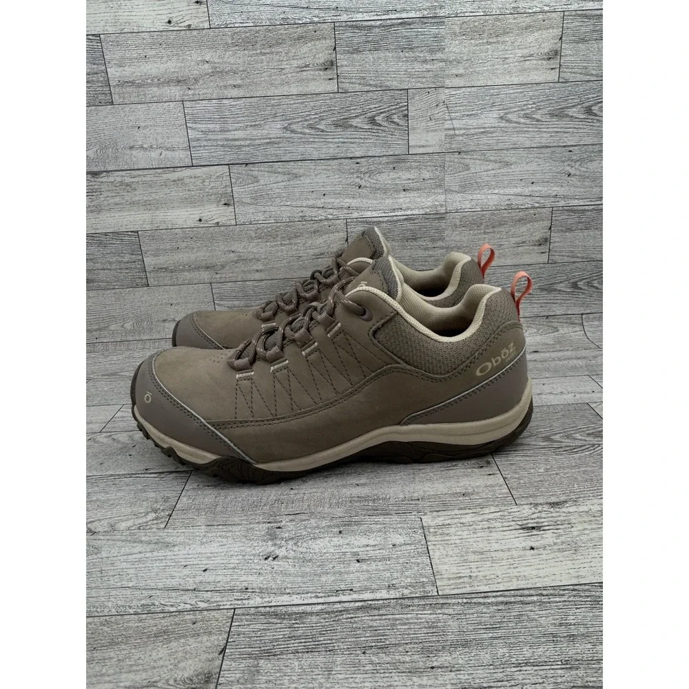 Oboz Waterproof Low Hiking‎ Shoes Womens US 9 Taupe Trail Walking Sneakers
